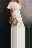 Above The Clouds Off The Shoulder Maxi Dress