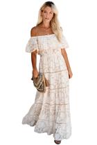 Above The Clouds Off The Shoulder Maxi Dress
