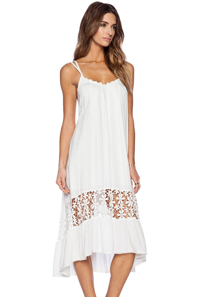 White Midi Jersey Dress