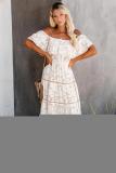 Above The Clouds Off The Shoulder Maxi Dress