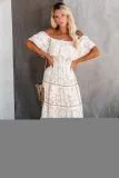 Above The Clouds Off The Shoulder Maxi Dress