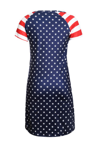 Stars Print Patriotic Tee Dress