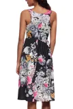 Fall in Love with Floral Print Boho Dress in Black
