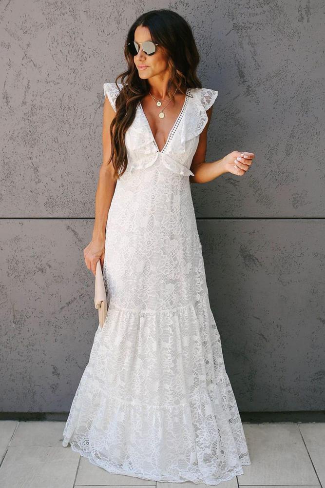All My Love Lace Tiered Maxi Dress