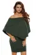 Multiple Dressing Layered Army Green Mini Poncho Dress
