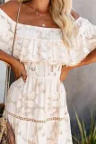 Above The Clouds Off The Shoulder Maxi Dress