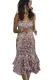 Gossip Multicolor Frill Bodycon Sheath Sequin Dress