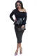 Inclined Shoulder Patchwork Leather Dress
