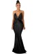 Black Shine Twist Maxi Dress