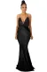 Black Shine Twist Maxi Dress
