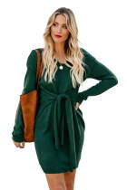 Green Don’t Let Me Go Tie Sweater Dress