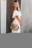 Above The Clouds Off The Shoulder Maxi Dress