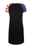 Black Patriotic Tee Dress