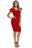 Gossip Red Frill Bodycon Sheath Dress