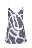 Scattered Zebra Print Short Dress