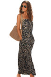 Black Bohemian Bandeau Floral Print Maxi Dress