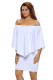 Multiple Dressing Layered White Mini Poncho Dress
