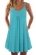 Green Spaghetti Strap Double Breasted Shift Dress