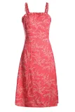 Red Botanical Print Dress