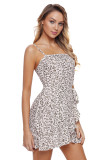 Ruffle Wrap Hemline Salix Leaf Sundress