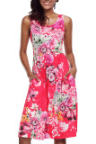 Fall in Love with Floral Print Boho Dress in Rosy