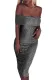 Black Sparkle Fold Over Off Shoulder Bodycon Dress