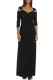 Black Cold Shoulder Rhinestone Gown