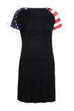 Black Patriotic Tee Dress