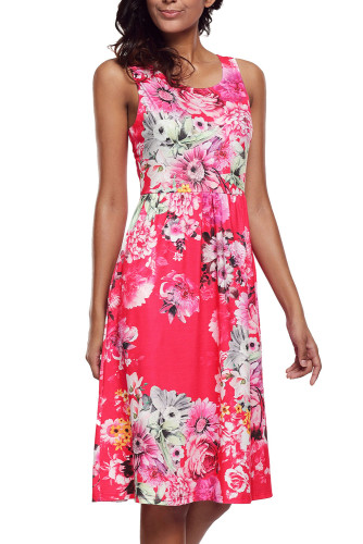 Fall in Love with Floral Print Boho Dress in Rosy