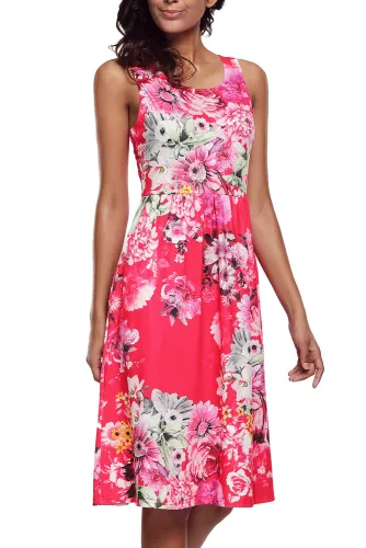 Fall in Love with Floral Print Boho Dress in Rosy