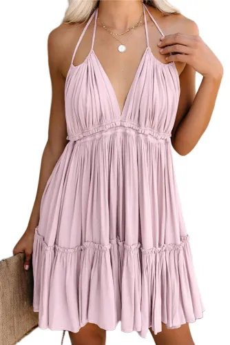 Pink Blushing Ballerina Adjustable Babydoll Dress