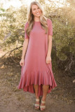 Taro Flowy Ruffles Short Sleeve Casual Dress