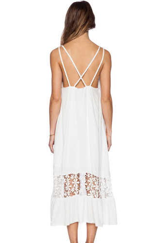 White Midi Jersey Dress