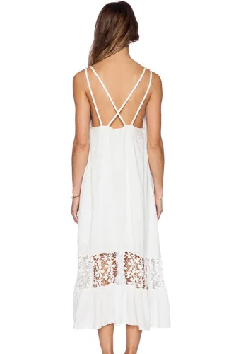 White Midi Jersey Dress