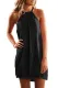 Black Halter Sleeveless Casual Mini Dress
