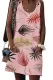 Pink Bohemian Printed Drawstring Sleeveless Dress