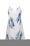 Light Tropical Palm Print Short Dress