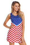 Fourth Of July Sleeveless Flag Dress