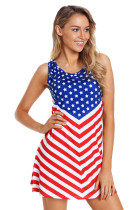 Fourth Of July Sleeveless Flag Dress