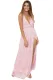 Pink Daring Open Back Glittering Party Dress