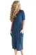Blue Half Sleeve Jersey Knit Midi Dress