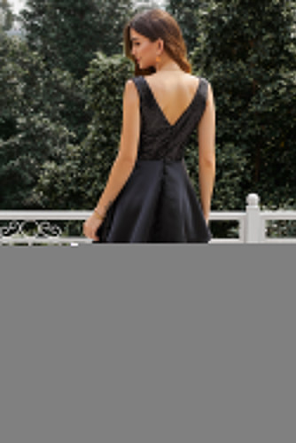 Heart Broken Black Gold Sequin Multi Layer Skater Dress