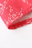 Red Botanical Print Dress