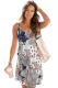 White Paisley Print Casual Dress