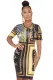 Black Gold Chain Print Dress