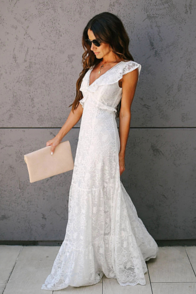 All My Love Lace Tiered Maxi Dress