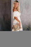 Above The Clouds Off The Shoulder Maxi Dress