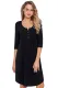 Black Quarter Sleeve Casual Tunic Dress