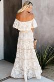 Above The Clouds Off The Shoulder Maxi Dress