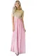 Gold Chiffon Sequin Zipper Back Maxi Dress